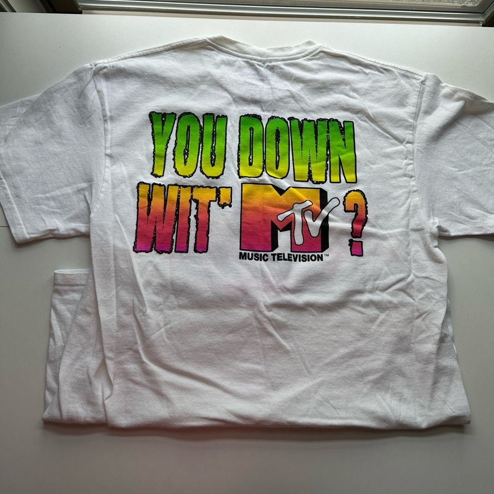 Yo! MTV Raps Burst retro white Graphic Tee - Picture 4 of 9